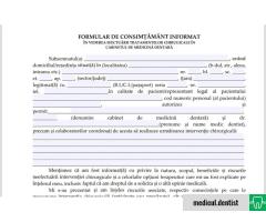 Formular Inteligent de Consimtamant Informat Pacienti pentru cabinete stomatologice (PDF)