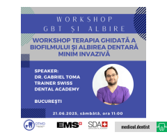 Terapia Ghidata a Biofilmului + Albire dentara minim invaziva (Bucuresti, 21 Iunie 2025)